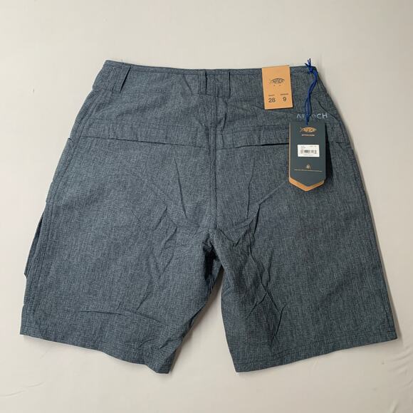 Aftco Men Diffuse Fishing Shorts 28 Blue Diffuse Navy M105 Cargo AFTech 7.5 - Picture 11 of 12